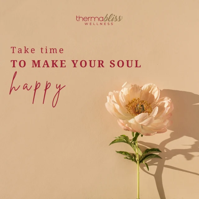 In the rush of life, don’t forget to pause and listen to your soul. Take time to wander, to breathe deeply, to laugh, to dream, and to simply be. Happiness isn’t found in the noise — it blossoms in the quiet spaces where your soul feels at home. ✨ 

#WellnessWithin #SoulfulLiving #thermabliss #thermablisswellness #healthandwellness  #paraffinspa
#spakit #spaindustry #massagetherapist #massagetherapy #stonemassage #stonemassagetherapy  #eyemask #shellmassage #beautytreatment #spatreatment #spaexperience #lavashellmassage #lavagel #Luxury #hotlavashellmassage #hotstonemassage
